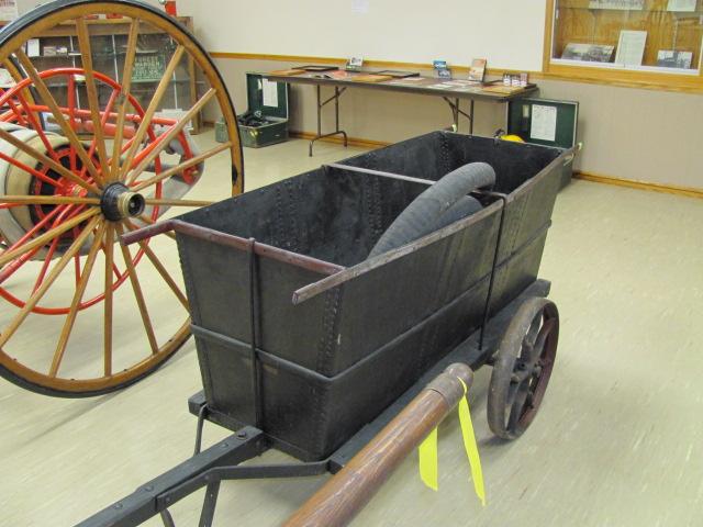 Circa 1837 metal tub used for bucket brigades believed to have been owned by the Washington Hose Company 