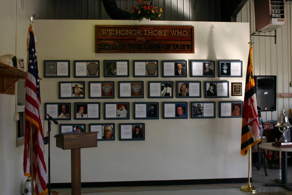 &quot;Wall of Honor&quot; dedicated to all the Frederick County fallen hero's that have died in the line of duty since 1840 