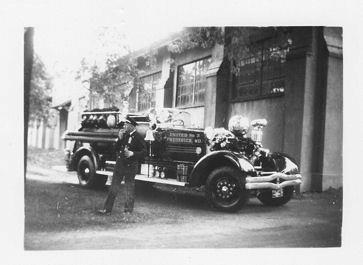 United Fire Co. No. 3 1939 Ahrens-Fox piston pumper, this engine normally on display at the museum