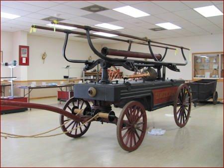 &quot;Old Lady&quot; circa 1848 hand tub pumper in service in Frederick in 1860, purchased by United Fire Company from Mechanical Fire Co. No. 1 of Baltimore City, also in service in Libertytown from 1880's until 1932